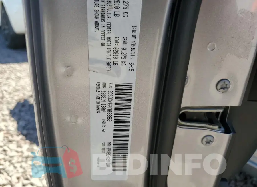 2C3CDXHG7FH869960 Photo# 12