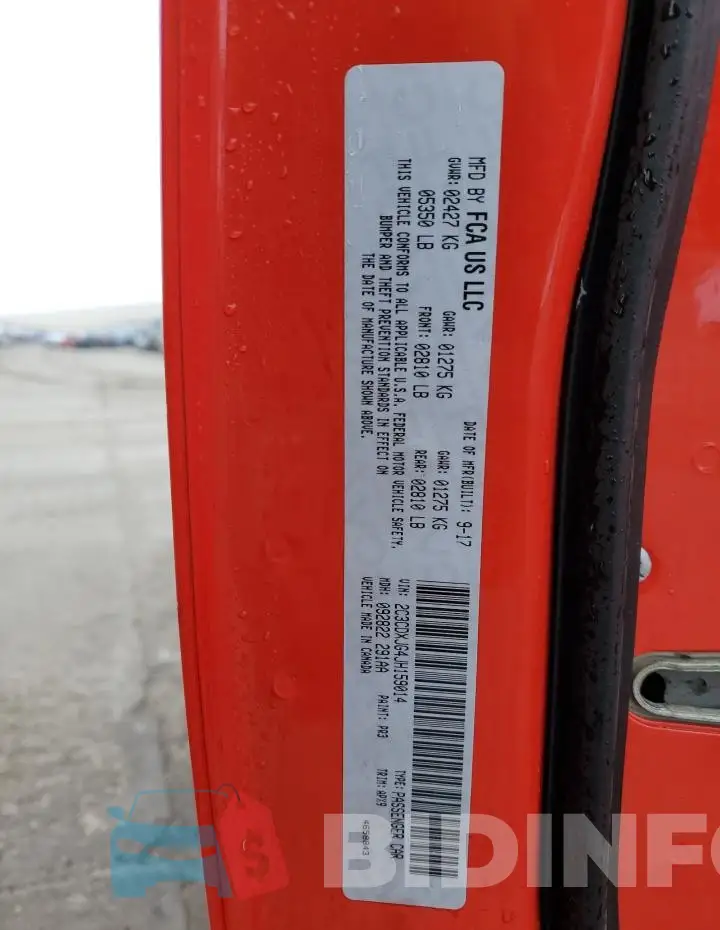 2C3CDXJG4JH159014 Photo# 12