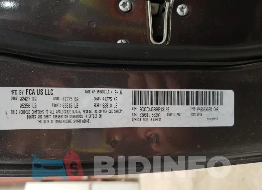 2C3CDXJG6GH219108 Photo# 12