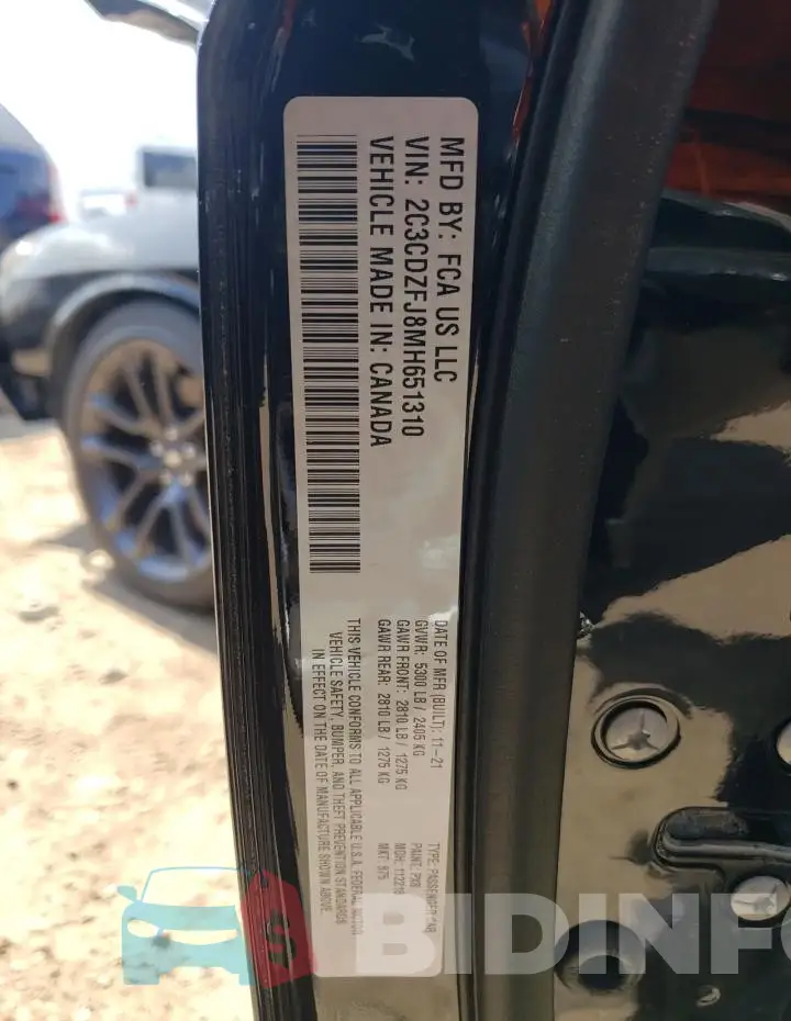 2C3CDZFJ8MH651310 Photo# 13