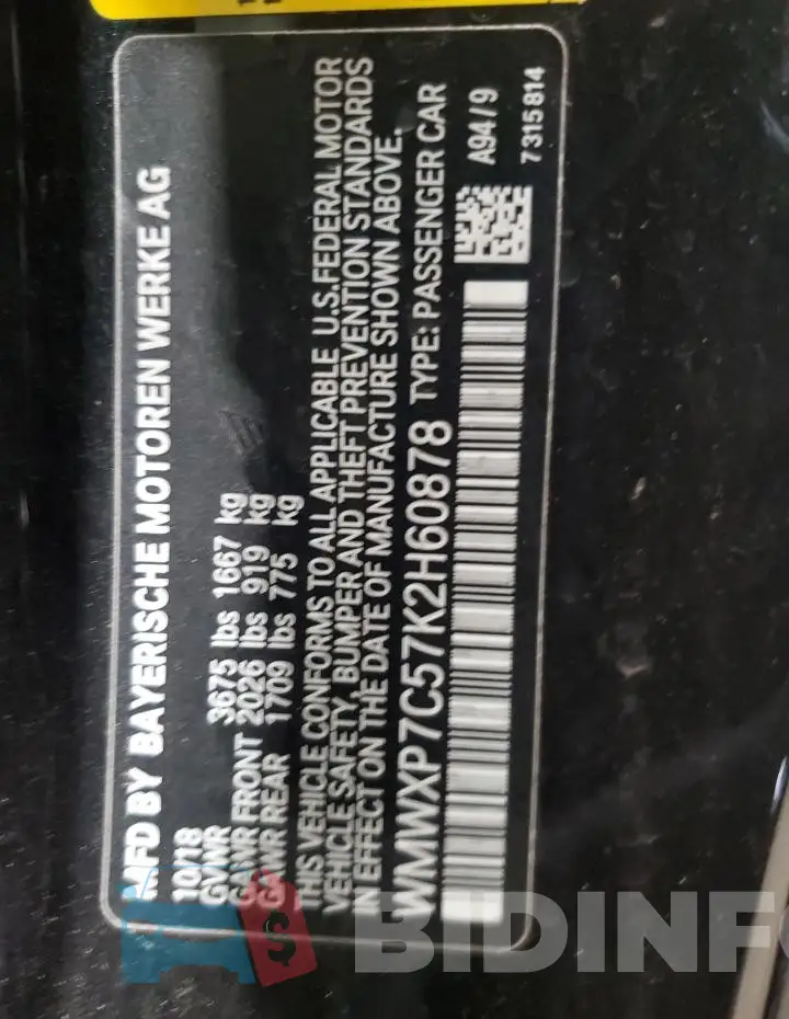 WMWXP7C57K2H60878 Photo# 13