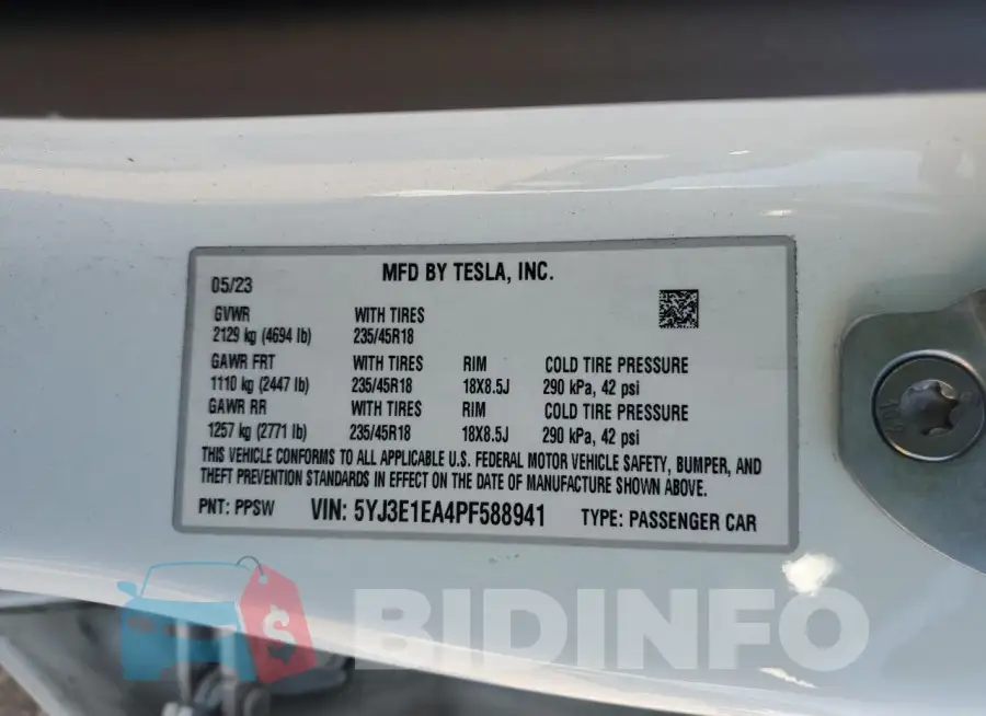 5YJ3E1EA4PF588941 Photo# 12
