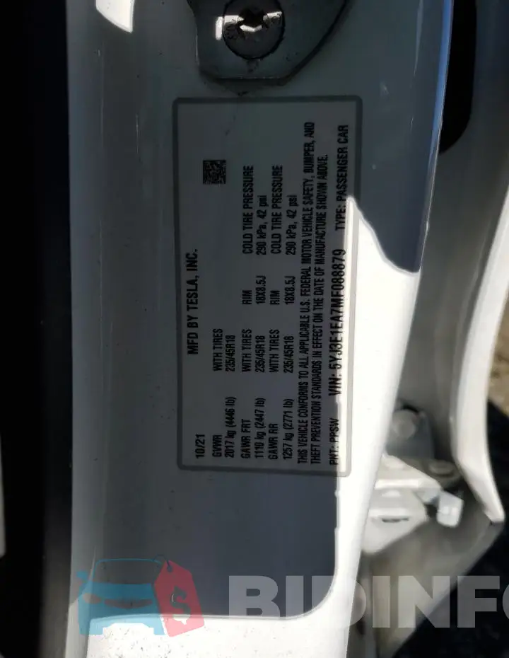 5YJ3E1EA7MF088879 Photo# 12