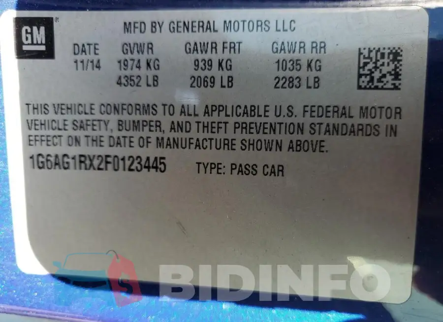 1G6AG1RX2F0123445 Photo# 12