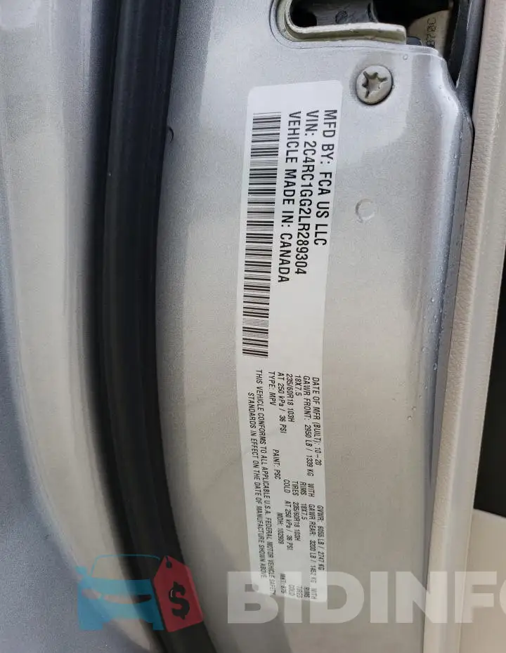 2C4RC1GG2LR289304 Photo# 13