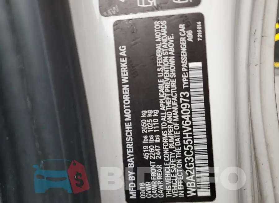 WBA2G3C55HV640973 Photo# 12