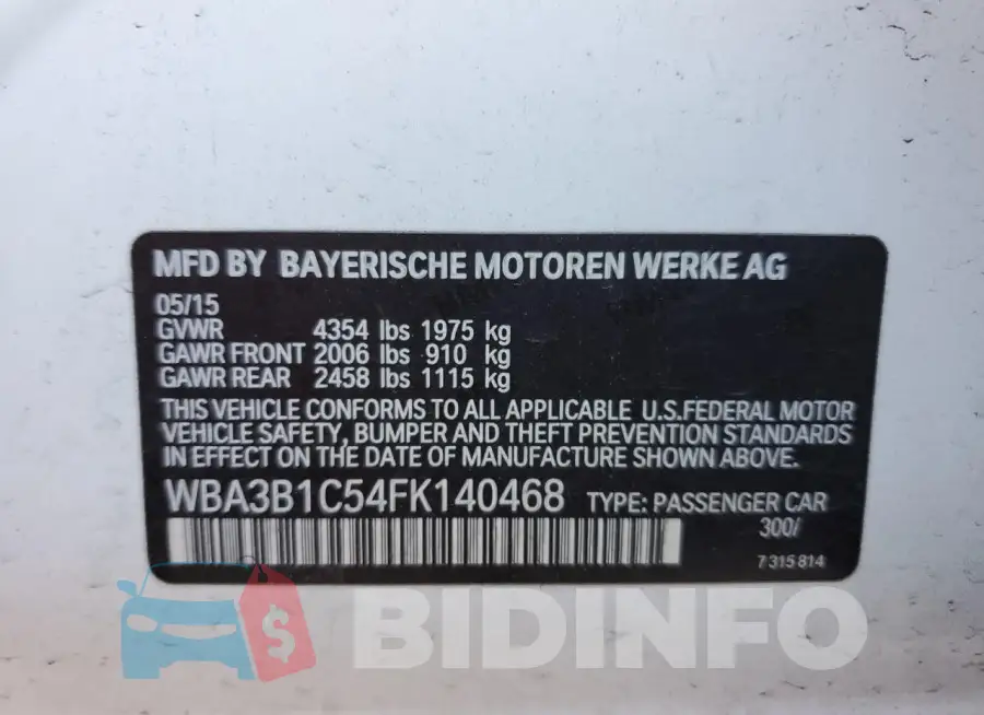WBA3B1C54FK140468 Photo# 13