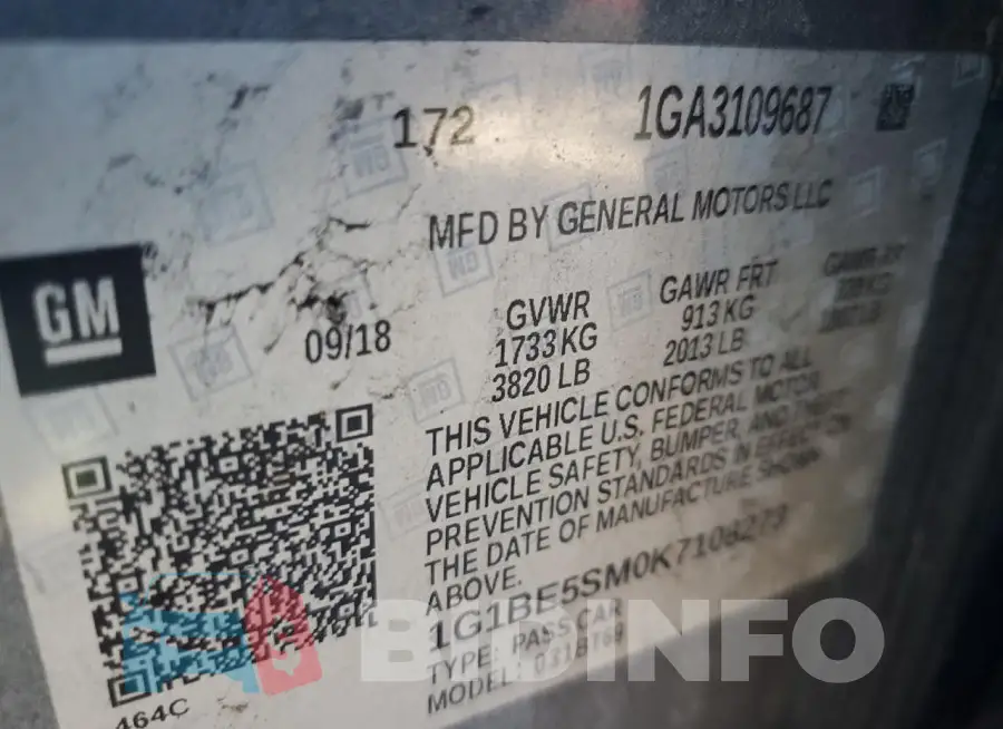 1G1BE5SM0K7108273 Photo# 13