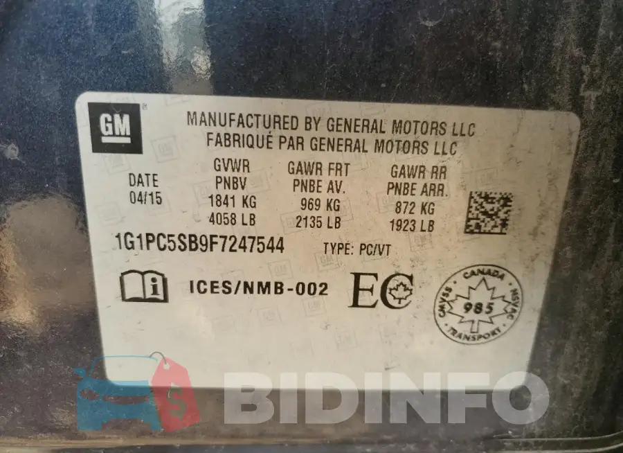 1G1PC5SB9F7247544 Photo# 13