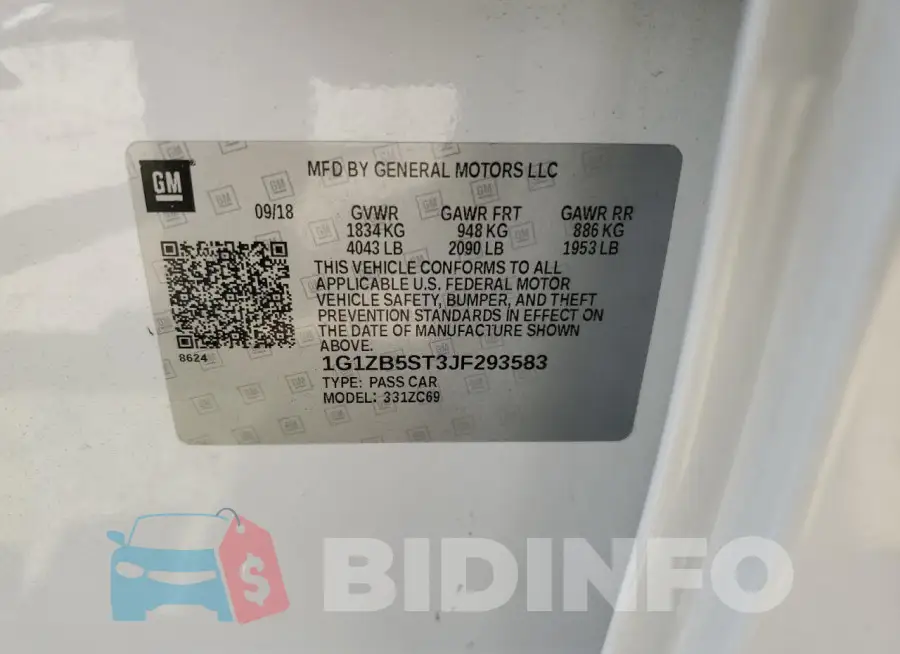1G1ZB5ST3JF293583 Photo# 12