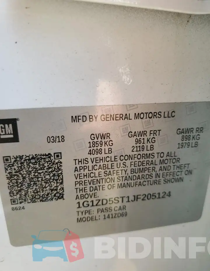 1G1ZD5ST1JF205124 Photo# 12
