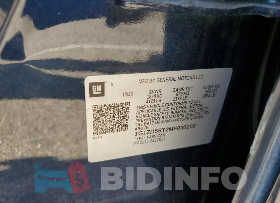 1G1ZD5ST2MF030208 Photo# 12