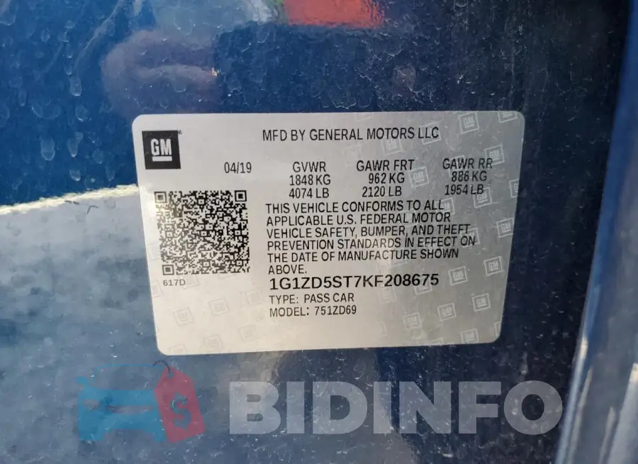 1G1ZD5ST7KF208675 Photo# 12