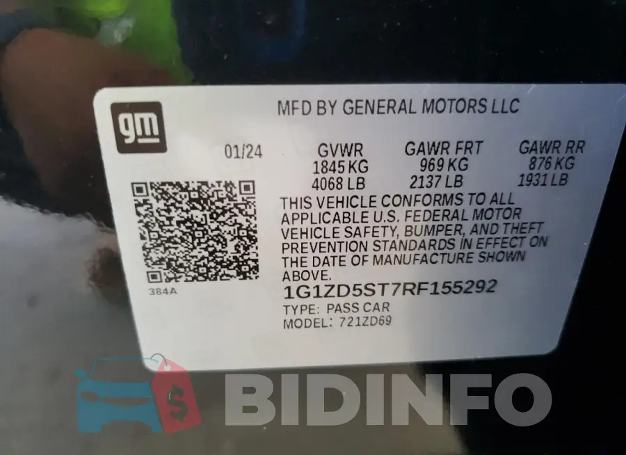 1G1ZD5ST7RF155292 Photo# 12