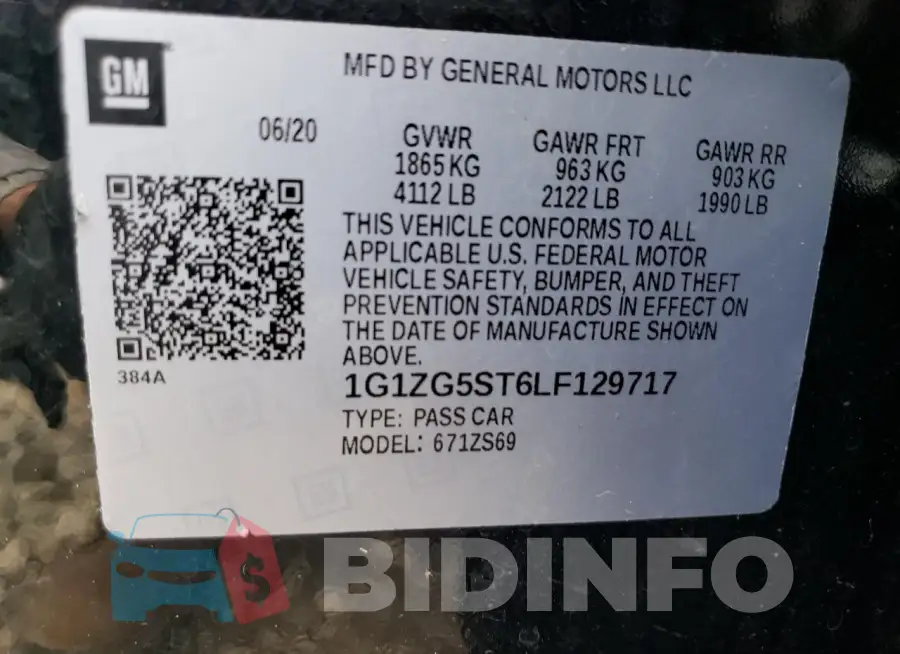 1G1ZG5ST6LF129717 Photo# 12