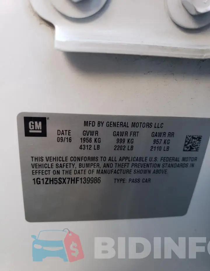 1G1ZH5SX7HF139986 Photo# 12