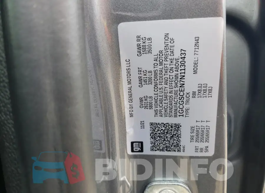 1GCGSCEN7N1130437 Photo# 12