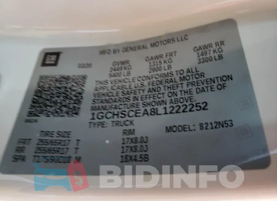 1GCHSCEA8L1222252 Photo# 13