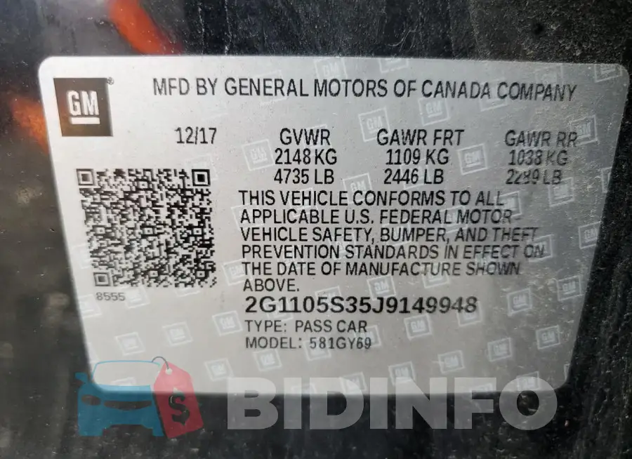2G1105S35J9149948 Photo# 12