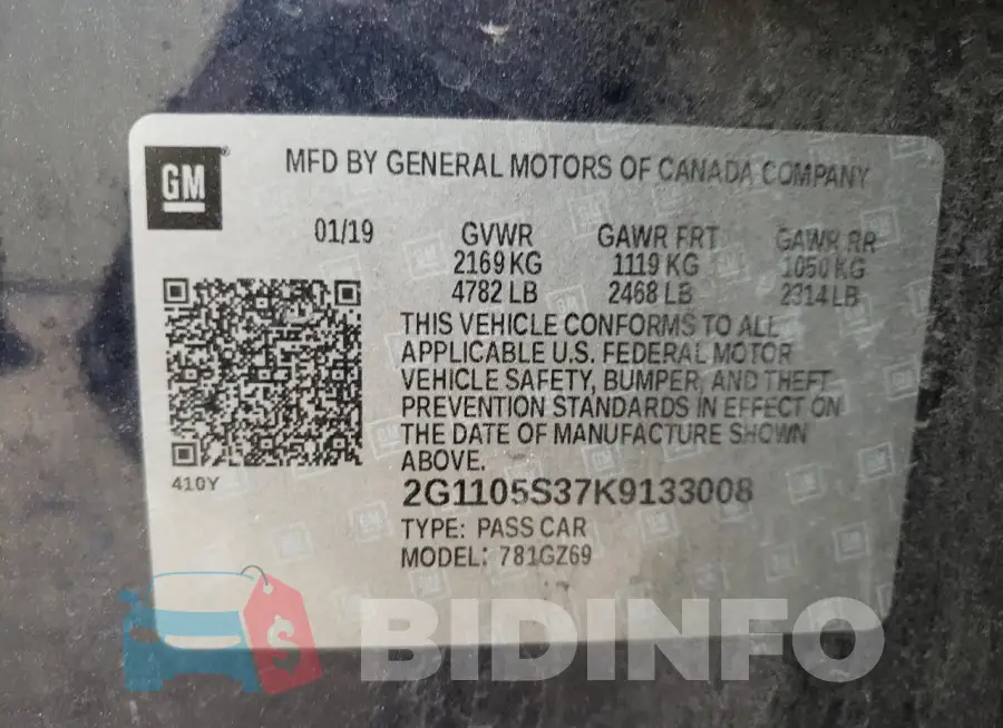 2G1105S37K9133008 Photo# 13