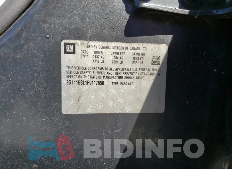 2G1115SL1F9117650 Photo# 12