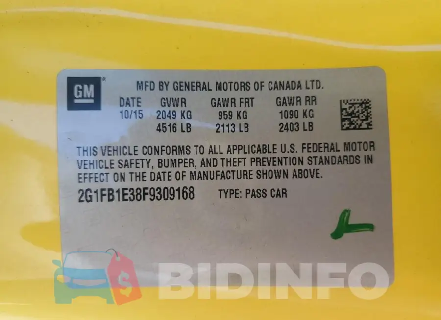 2G1FB1E38F9309168 Photo# 12