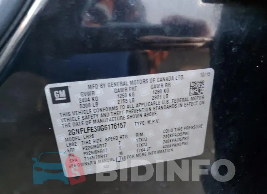 2GNFLFE30G6176157 Photo# 12