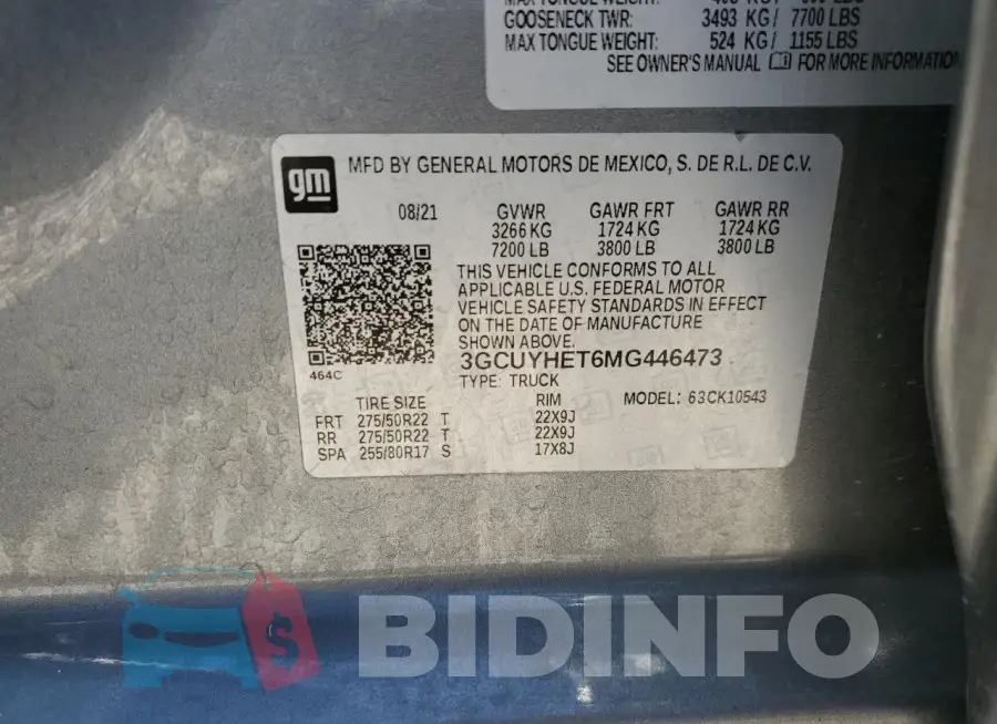 3GCUYHET6MG446473 Photo# 12
