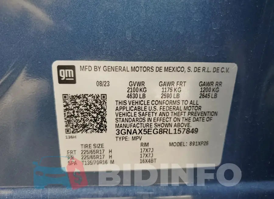 3GNAX5EG8RL157849 Photo# 12
