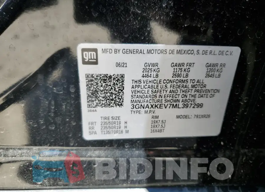3GNAXKEV7ML397299 Photo# 13