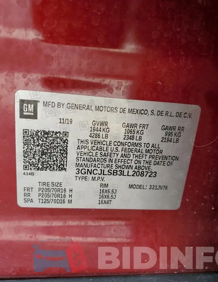 3GNCJLSB3LL208723 Photo# 12