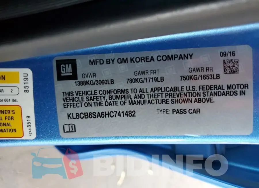 KL8CB6SA6HC741482 Photo# 12
