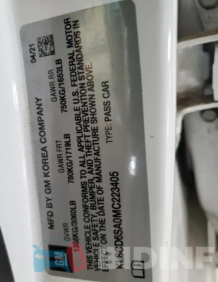 KL8CD6SA0MC223405 Photo# 13