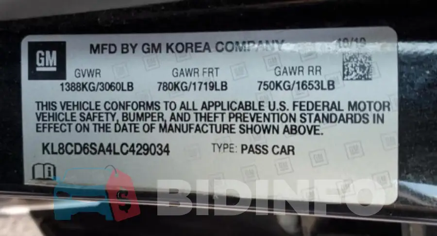 KL8CD6SA4LC429034 Photo# 12