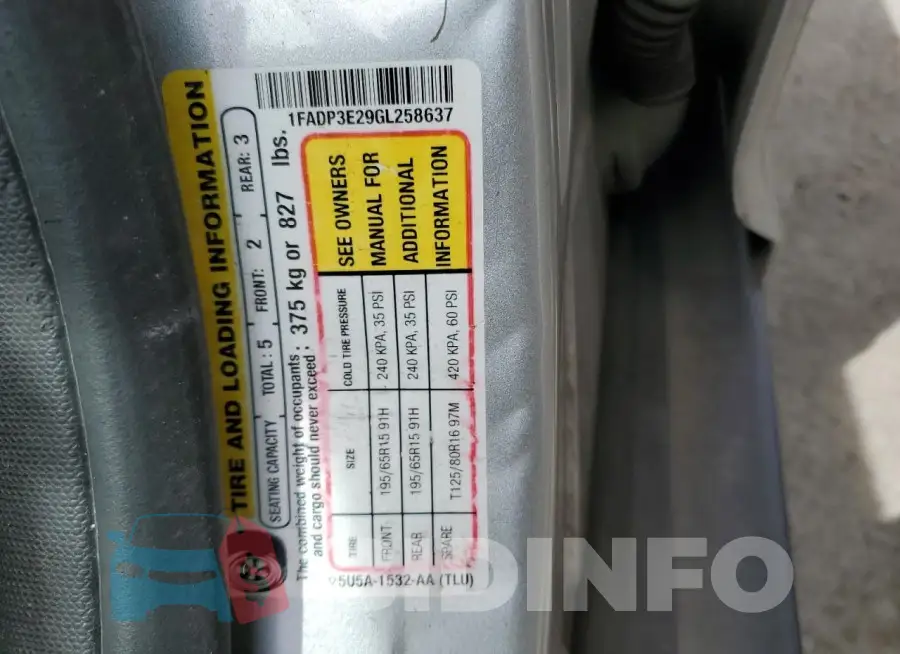 1FADP3E29GL258637 Photo# 12