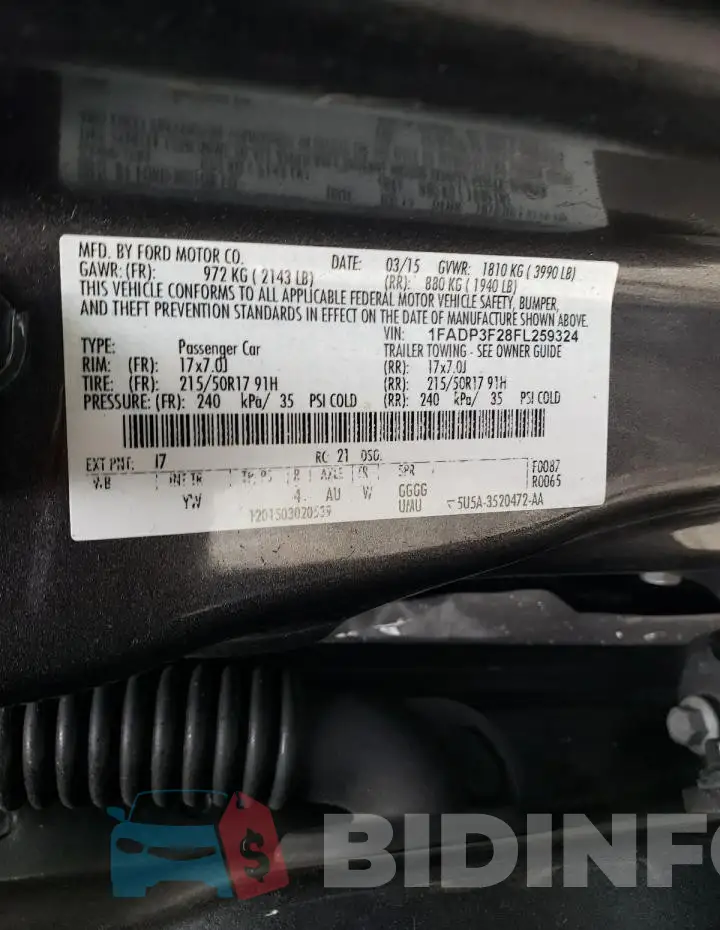 1FADP3F28FL259324 Photo# 13