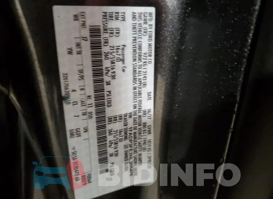 1FADP3FE3HL305476 Photo# 12