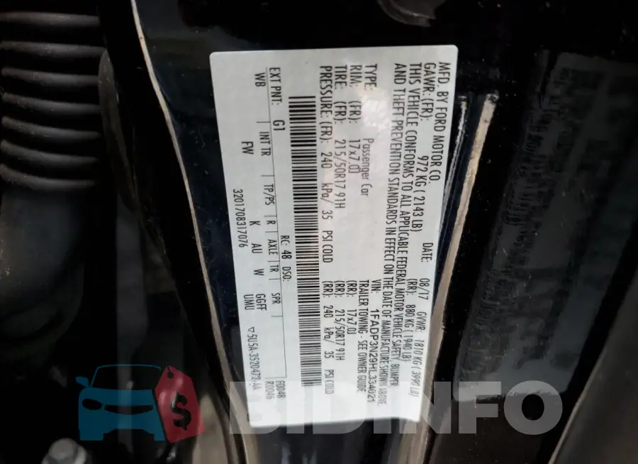 1FADP3N29HL334021 Photo# 12