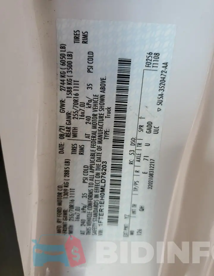 1FTER1EH0MLD76203 Photo# 12