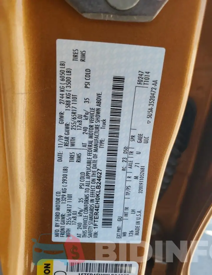 1FTER4EH0KLB24627 Photo# 12