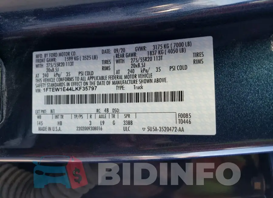 1FTEW1E44LKF35797 Photo# 12
