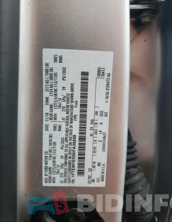 1FTEW1E55KFA30268 Photo# 12
