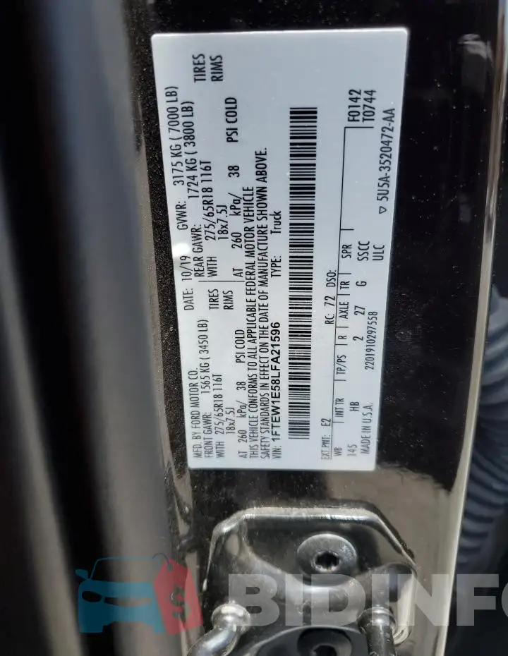 1FTEW1E58LFA21596 Photo# 12