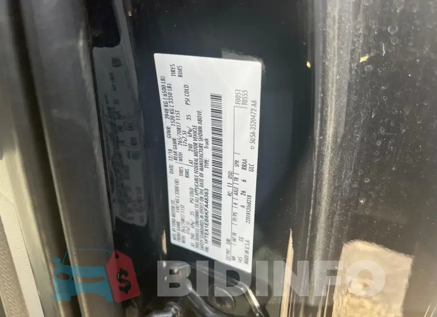 1FTEX1EB8KFA48363 Photo# 10