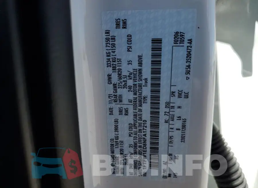 1FTFW1ED8NFA17210 Photo# 12