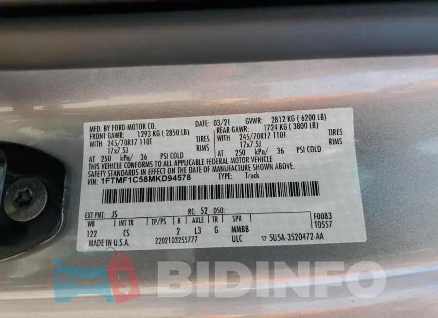 1FTMF1C58MKD94578 Photo# 12