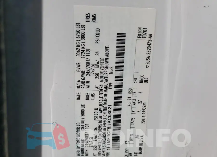 1FTMF1CF8HKC08021 Photo# 12