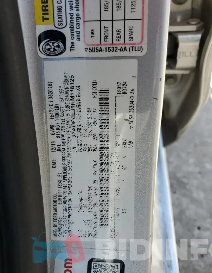 3FADP4EJ0KM118125 Photo# 12