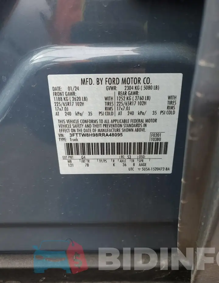 3FTTW8H98RRA48095 Photo# 12