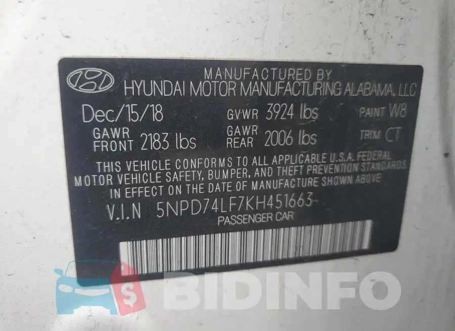5NPD74LF7KH451663 Photo# 12